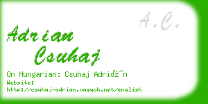 adrian csuhaj business card